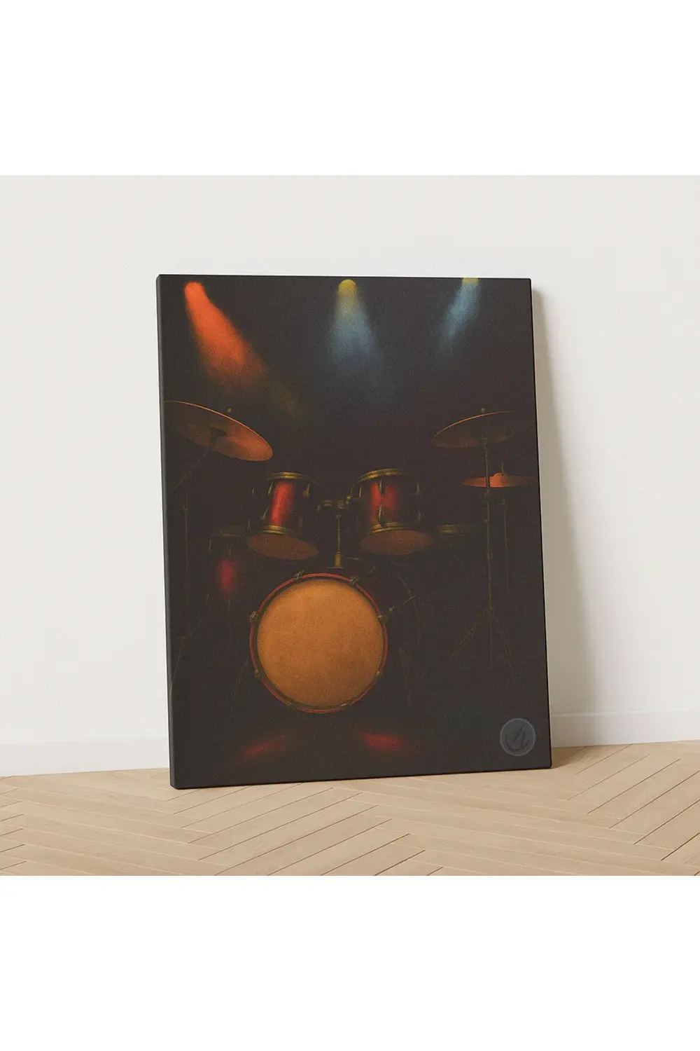 Müzik Temalı Kanvas Tablo – Bateri Davul Seti Tasarımı, Modern Du