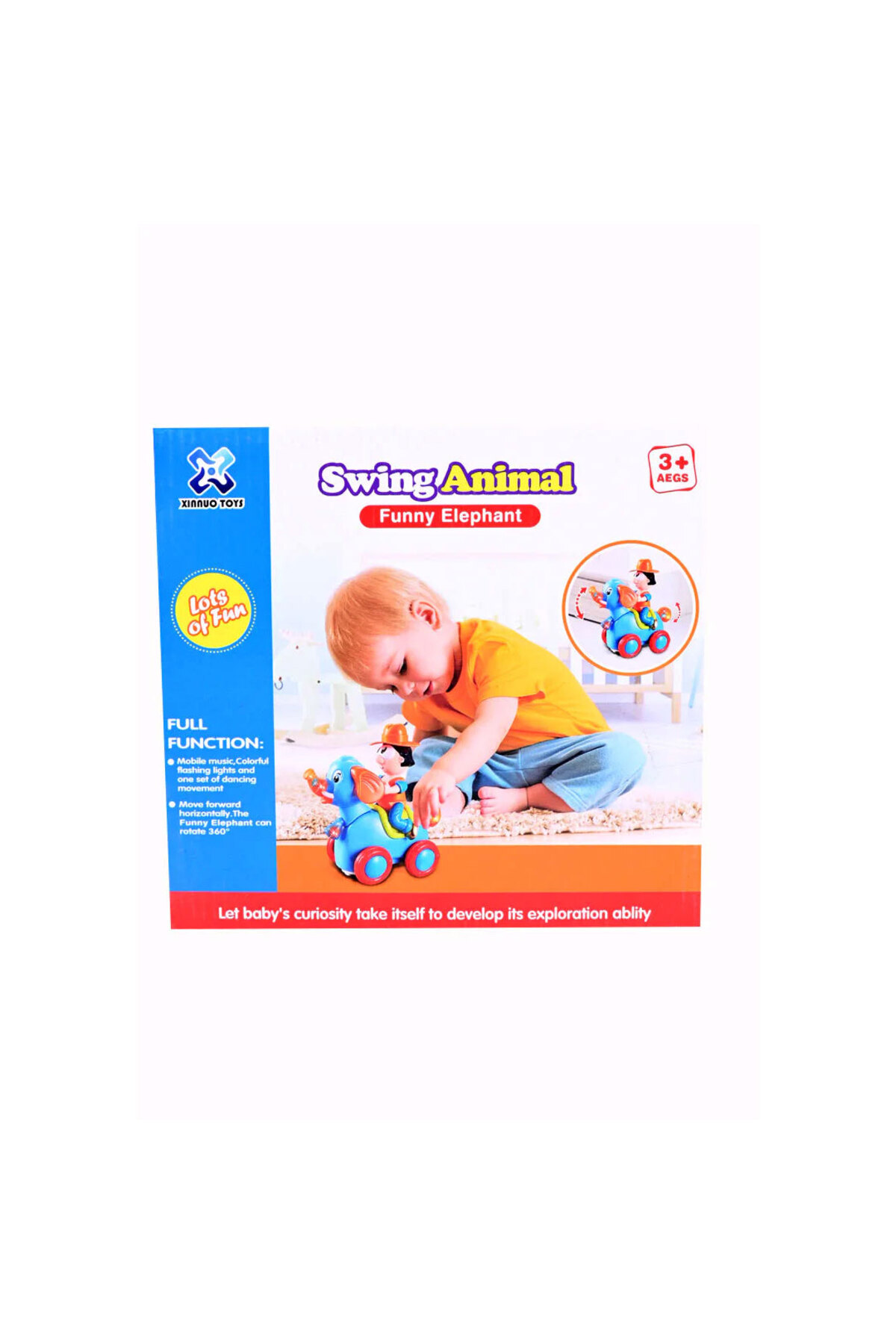 Oyuncak Store Müzikal Swing Hayvan Karikatürü Sesli Ve İşıklı Komik Fil