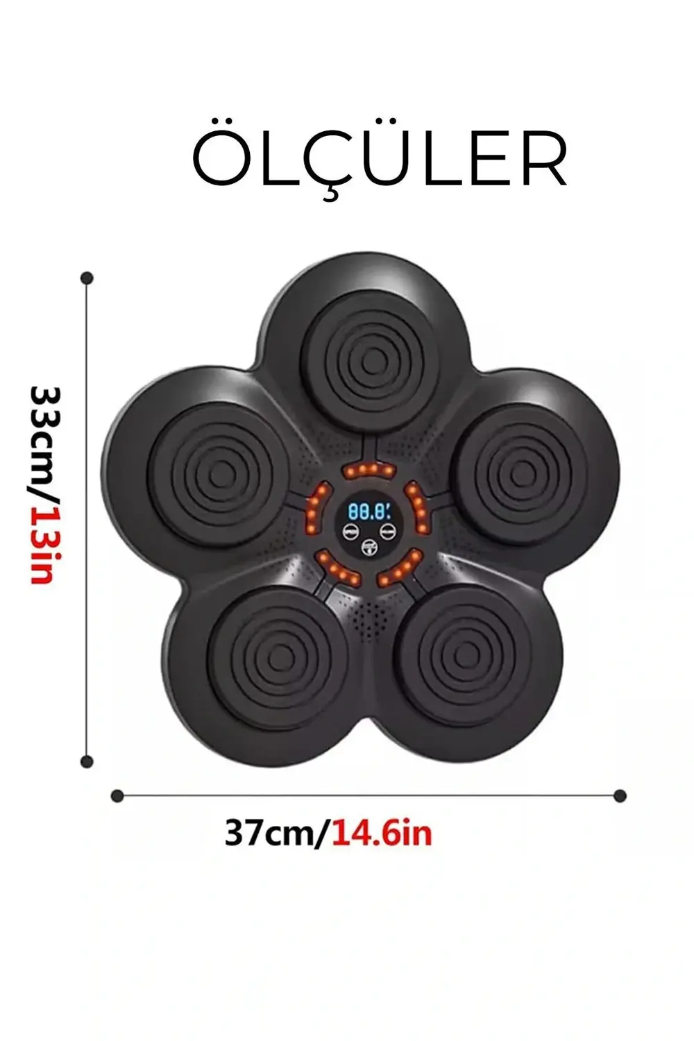 Müzikli Duvar Boks Padi Darbe Sensörlü Antrenman Pedi LED Işıklı