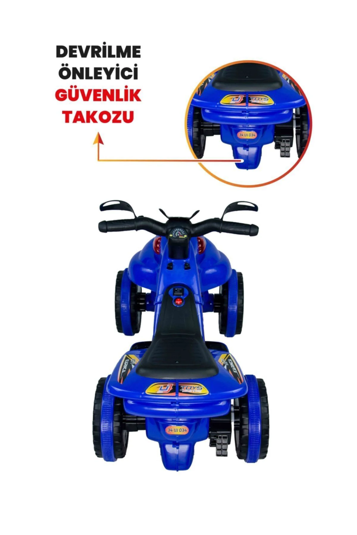 Müzikli Ve Led Işıklı Akülü Atv 6v Karınca Mavi