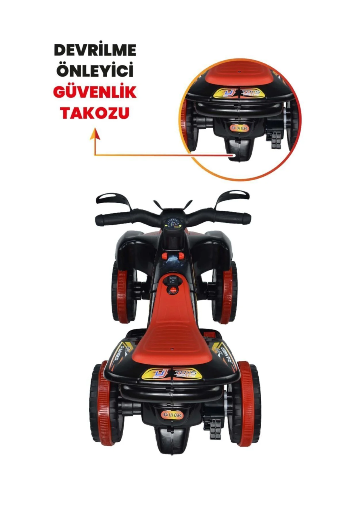 Müzikli Ve Led Işıklı Akülü Atv 6v Ranger Siyah