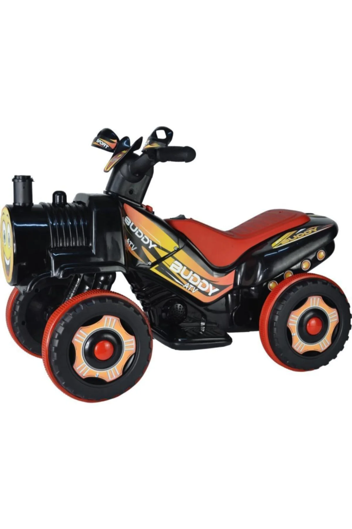 Müzikli Ve Led Işıklı Akülü Atv 6v Buddy Siyah