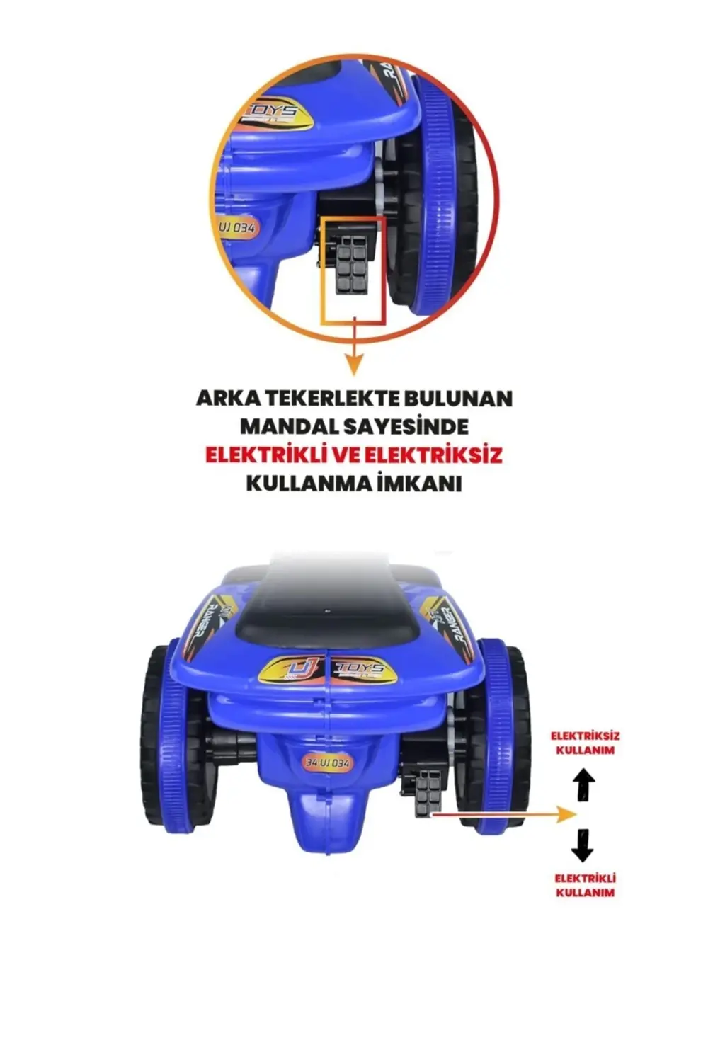 Müzikli Ve Led Işıklı Ranger Akülü Atv 6v-mavi