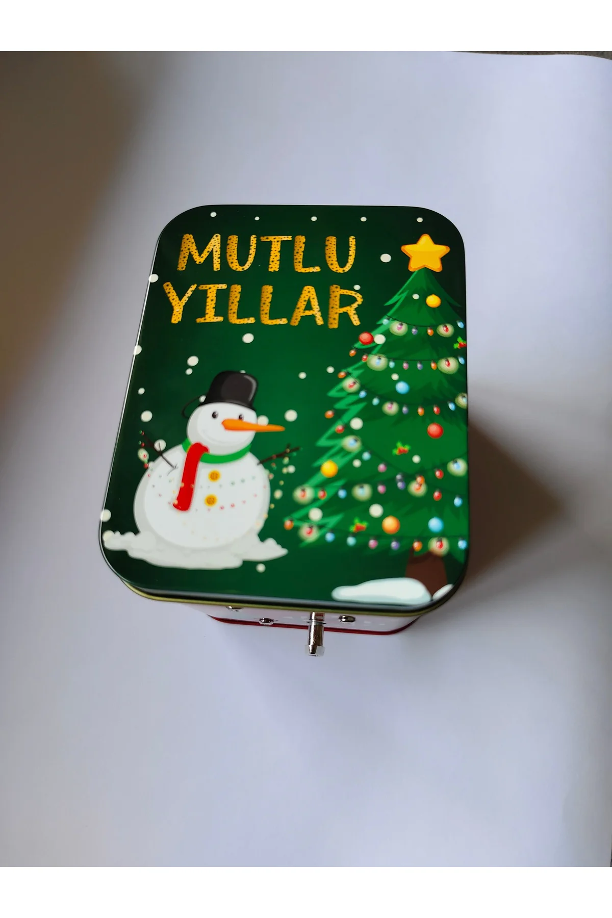 Müzikli yılbaşı teneke kutu Yeni Yıl