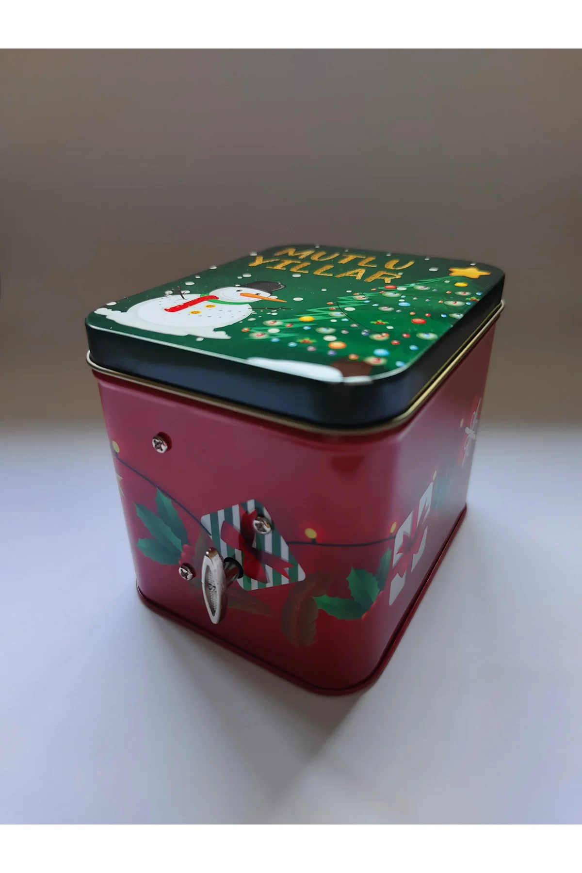 Müzikli yılbaşı teneke kutu Yeni Yıl