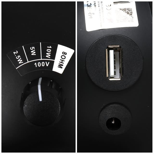 MV-13 7.5 CM 20 Watt Komütatörlü Hat Trafolu Siyah Sütun Sarkık H