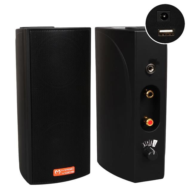 MV-19 2x7.5 CM 40 Watt Komütatörlü Hat Trafolu Siyah Sütun Hoparl
