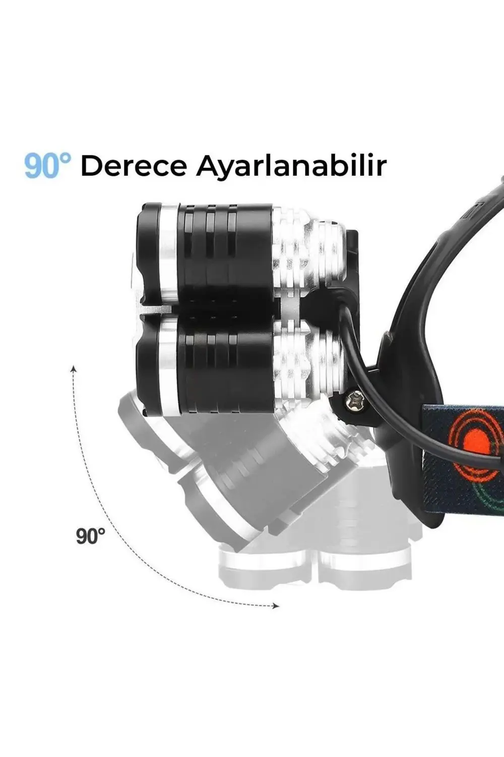 MX-501 5 Power Ledli Su Geçirmez 18650 Pilli Şarj Edilebilir Kafa