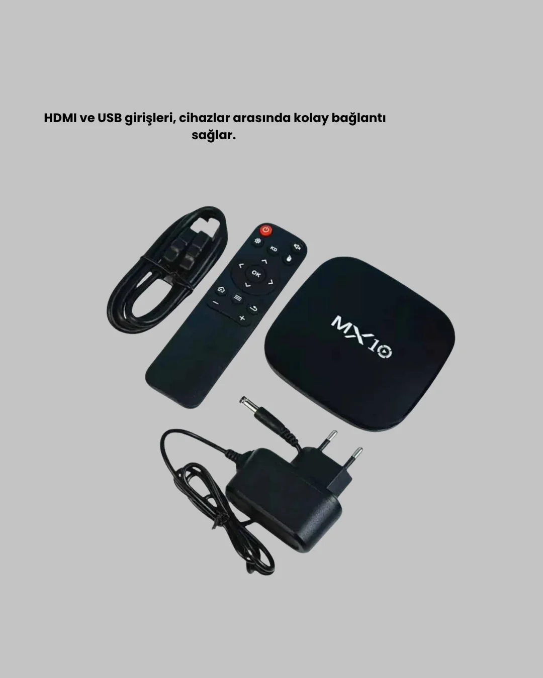 MX Box S 4K Android TV Box – Google Asistan, Dolby Ses, 8 GB Hafıza, Chromecast Desteği