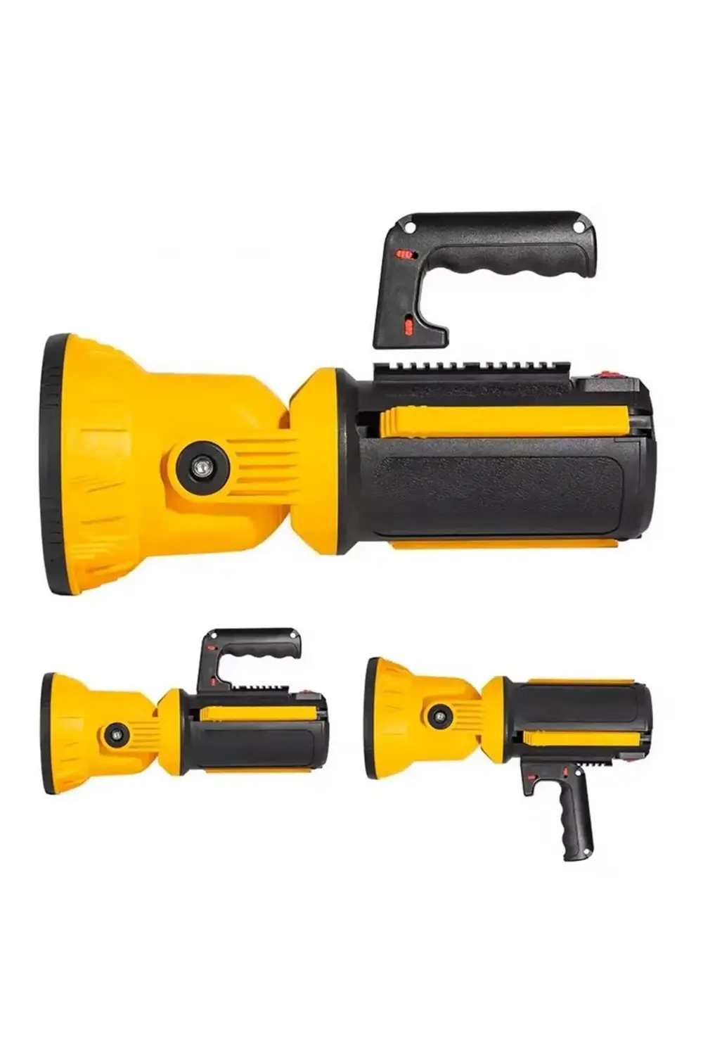 MX-W5164-3 Kırmızı Mavi Çakarlı COB Ledli Şarjlı Kamp El Feneri I