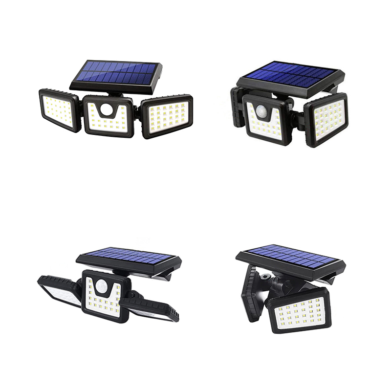 MX-W771A SENSÖRLÜ 3 MODLU 74 LEDLİ SOLAR AYDINLATMALI DUVAR LAMBA
