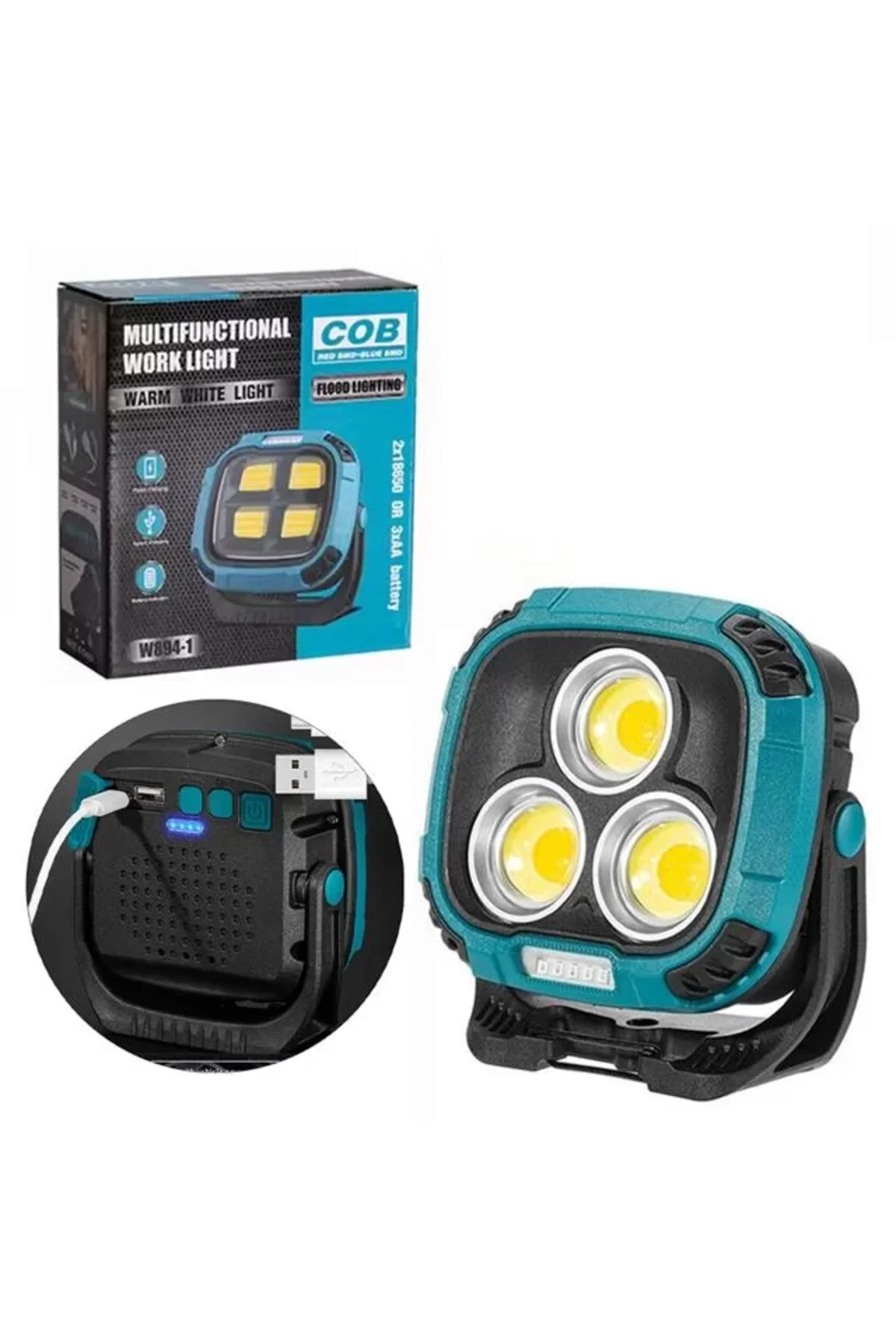 Mx-W891 4000K - 7000K - Kırmızı 3 Cob Ledli 30 Watt Çok Fonksiyonlu Çalışma Lambası () Fiyatı, Yorumları ve Özellikleri