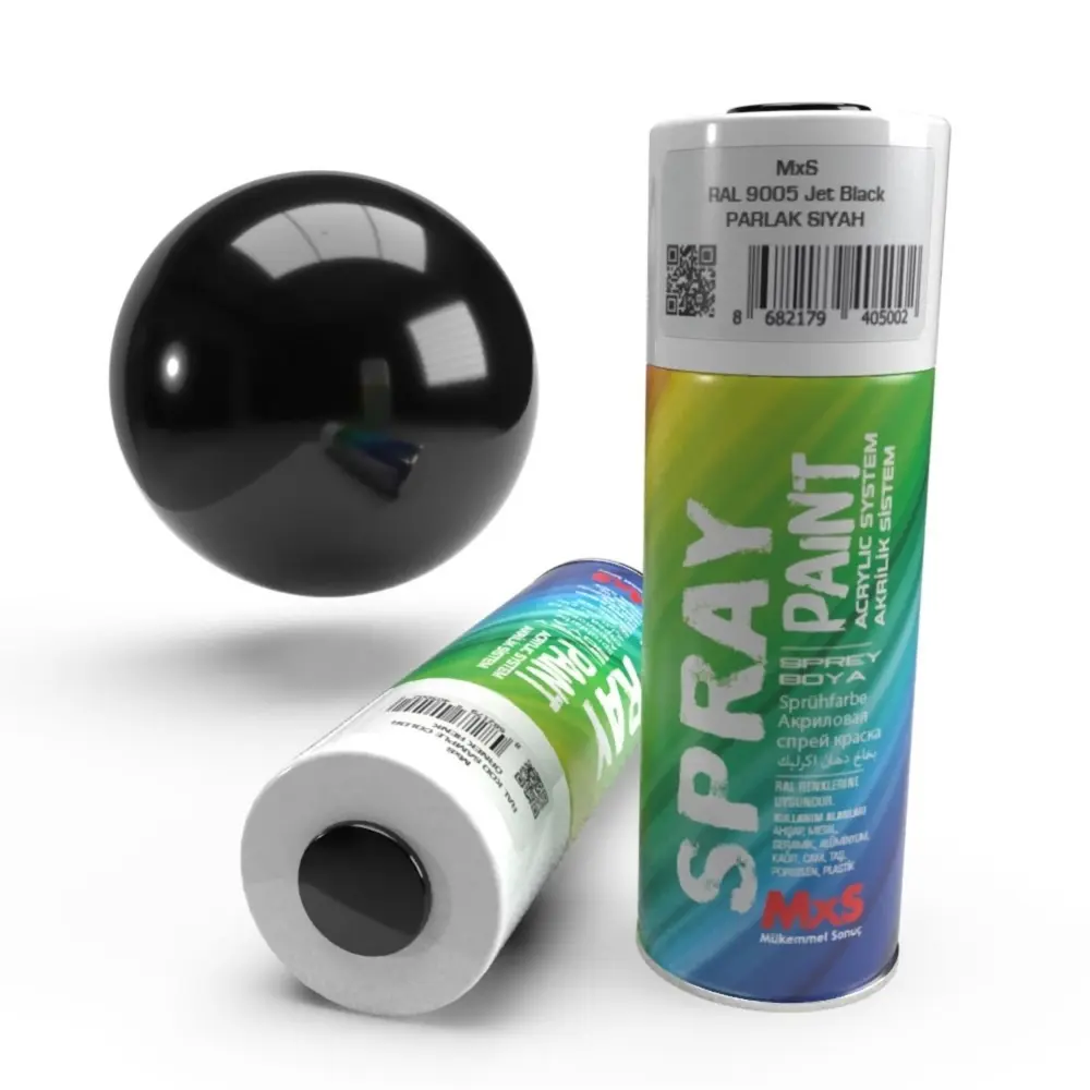 MXS SPREY BOYA 400 ML RAL9005 PARLAK SİYAH