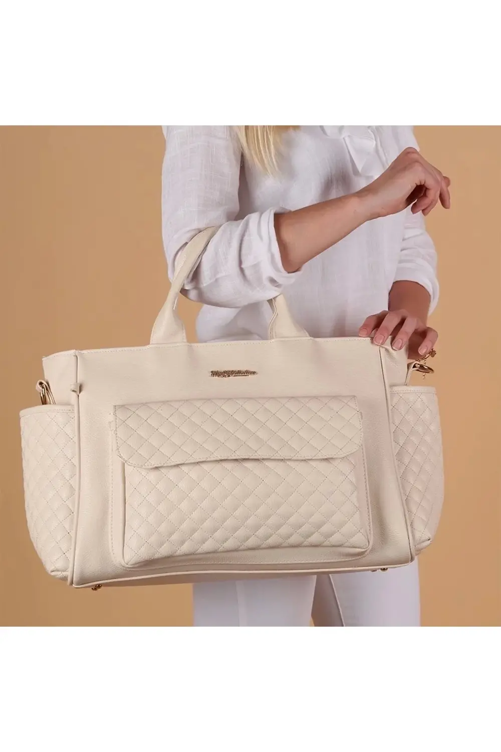 M&y Athena Deri Anne Bebek Bakım Çantası 7110 Krem