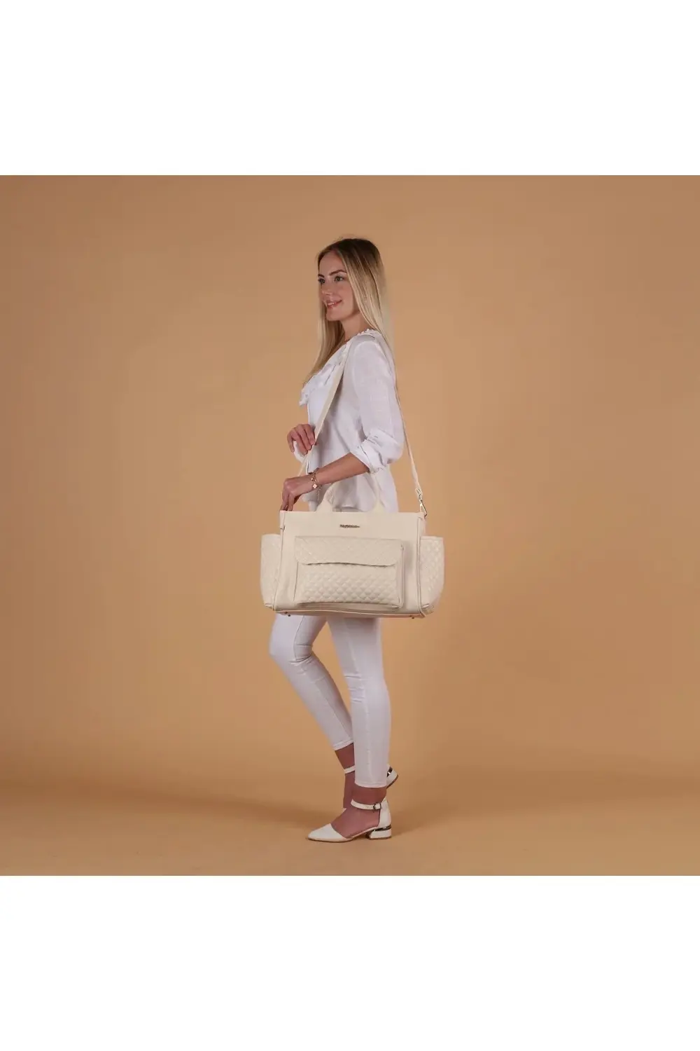 M&y Athena Deri Anne Bebek Bakım Çantası 7110 Krem