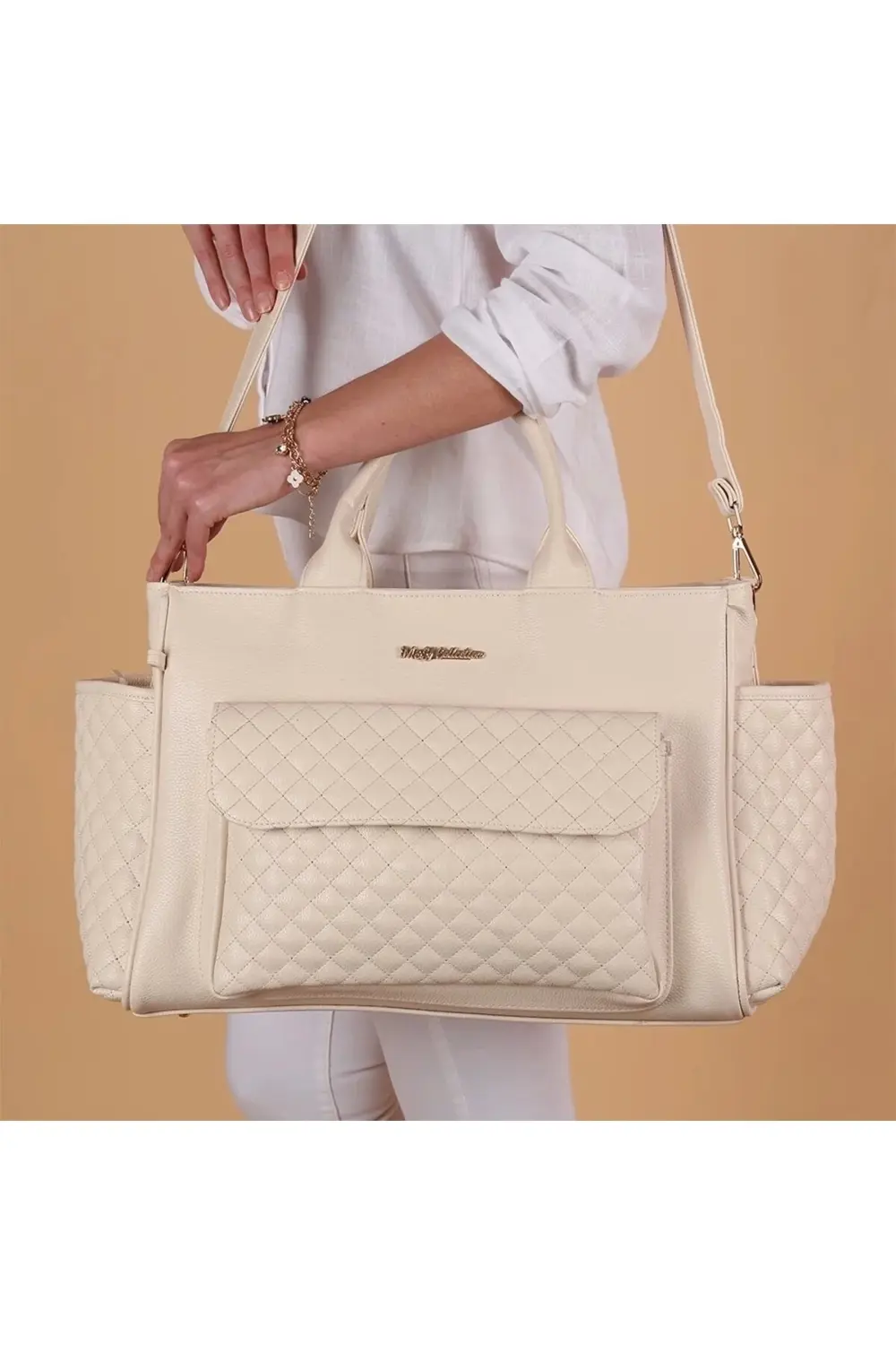 M&y Athena Deri Anne Bebek Bakım Çantası 7110 Krem