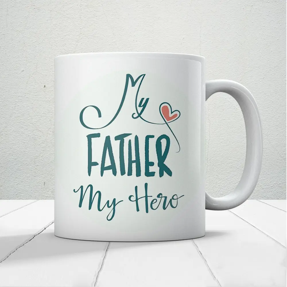 My Father My Hero Baskılı Babalar Günü Kupa Bardak My Father My Hero Baskılı Babalar Günü Kupa Bardak