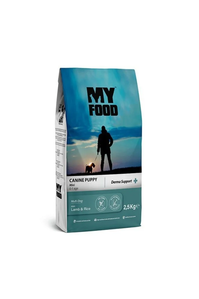 My Food Kuzulu&Pirinçli Yavru Küçük Irk Köpek Maması Derma Suppor