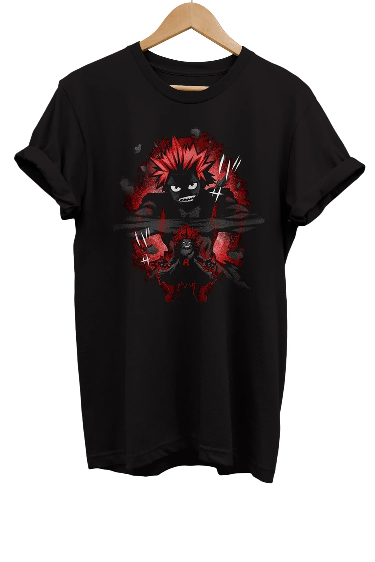My Hero Academia Baskılı %100 Pamuk Basic T-shirt Normal Beden Ti