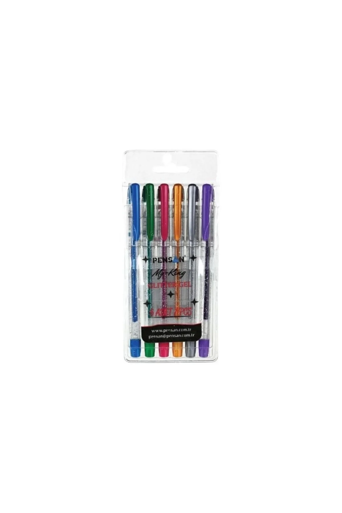 My-King Glitter Simli Jel Kalem 1.0 mm 6 Adet - Karışık Renk