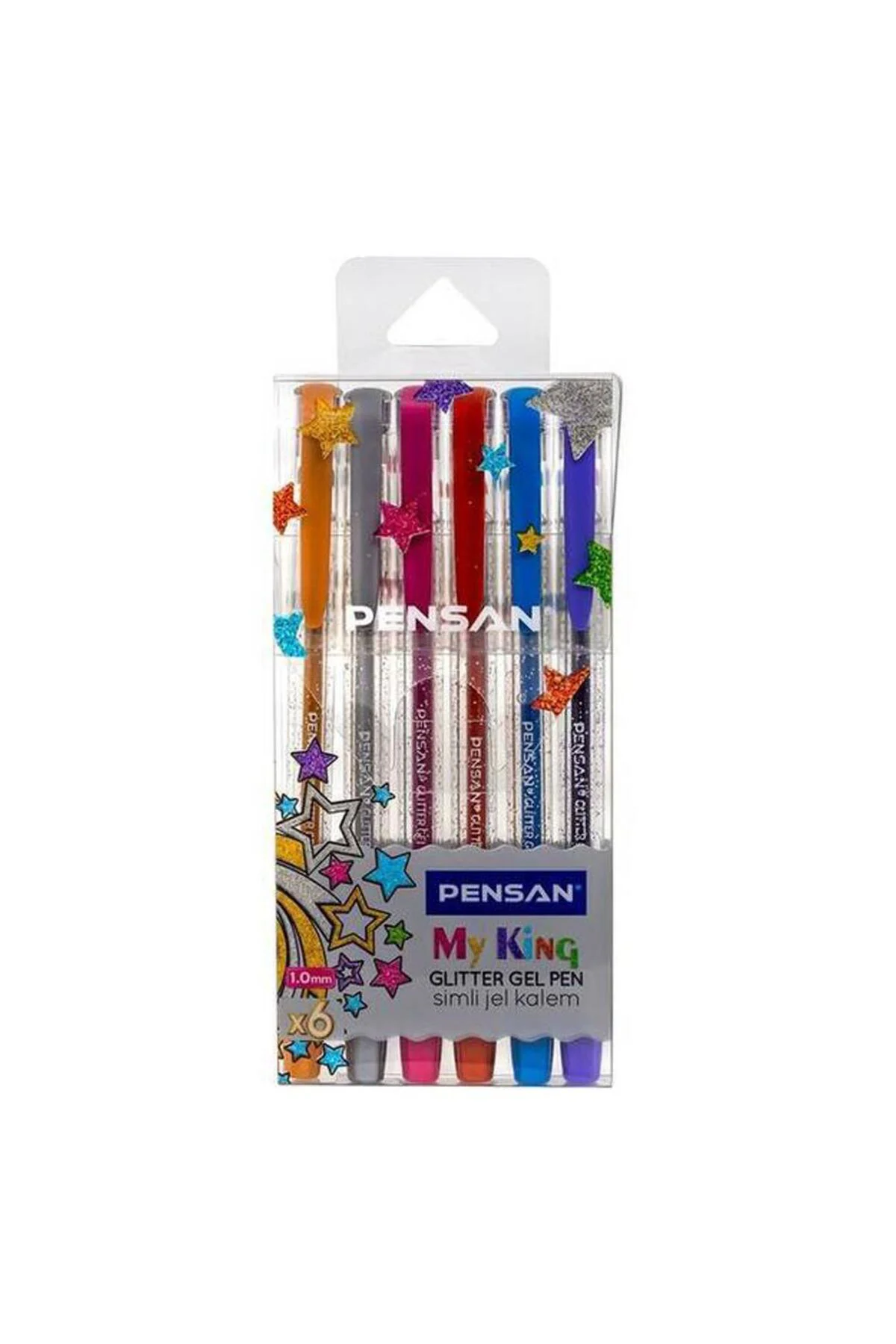 My-King Glitter Simli Jel Kalem 1.0 mm 6 Adet - Karışık Renk