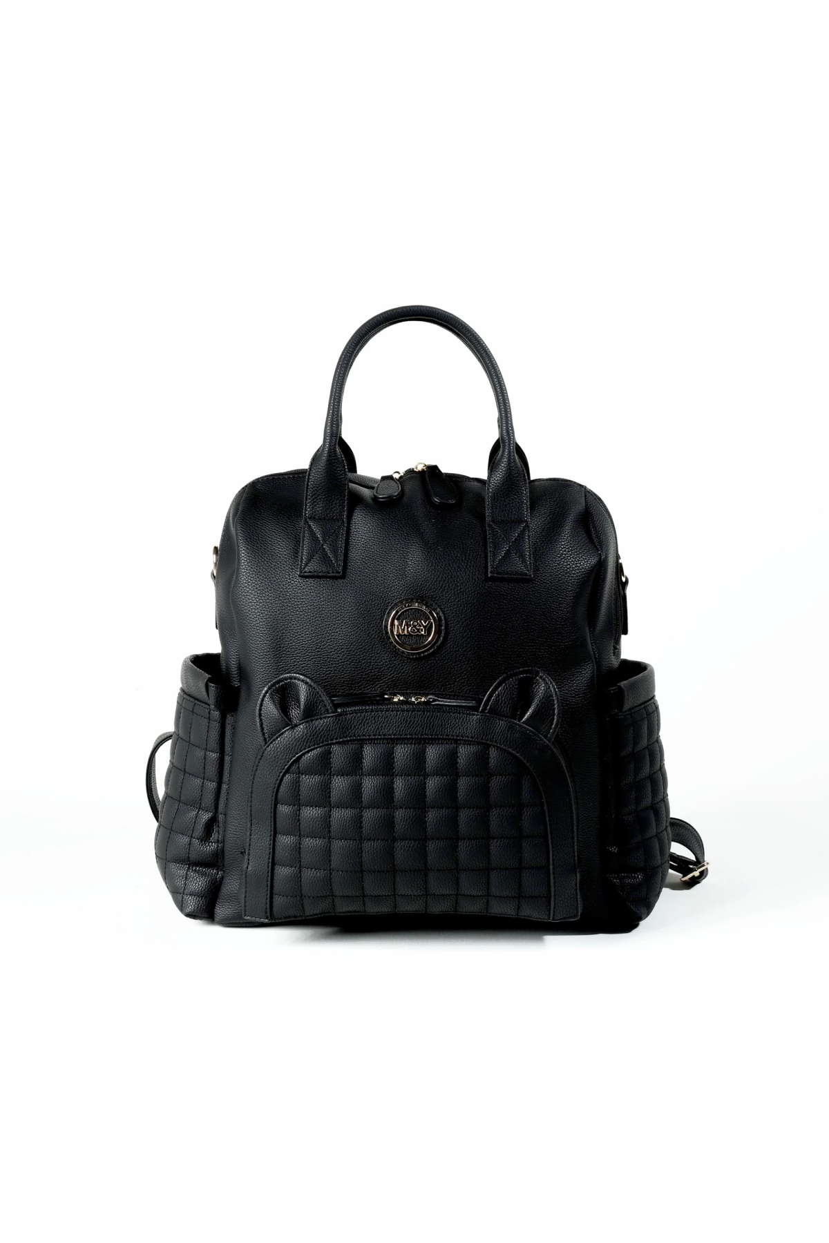 M&Y Colllection M&Y Kitty Deri Anne Bebek Bakım Sırt Çantası 7271 Siyah