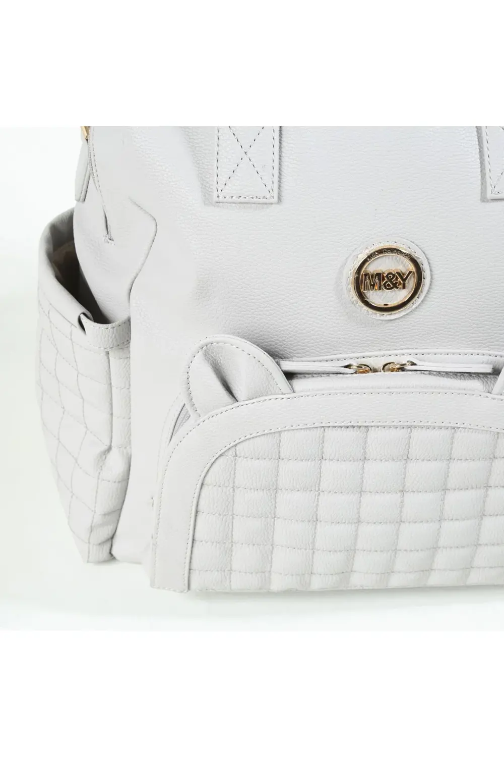 M&y Kitty Deri Anne Bebek Bakım Sırt Çantası 7271 Gri