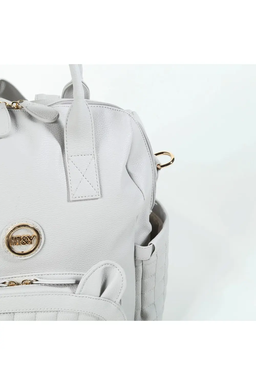 M&y Kitty Deri Anne Bebek Bakım Sırt Çantası 7271 Gri