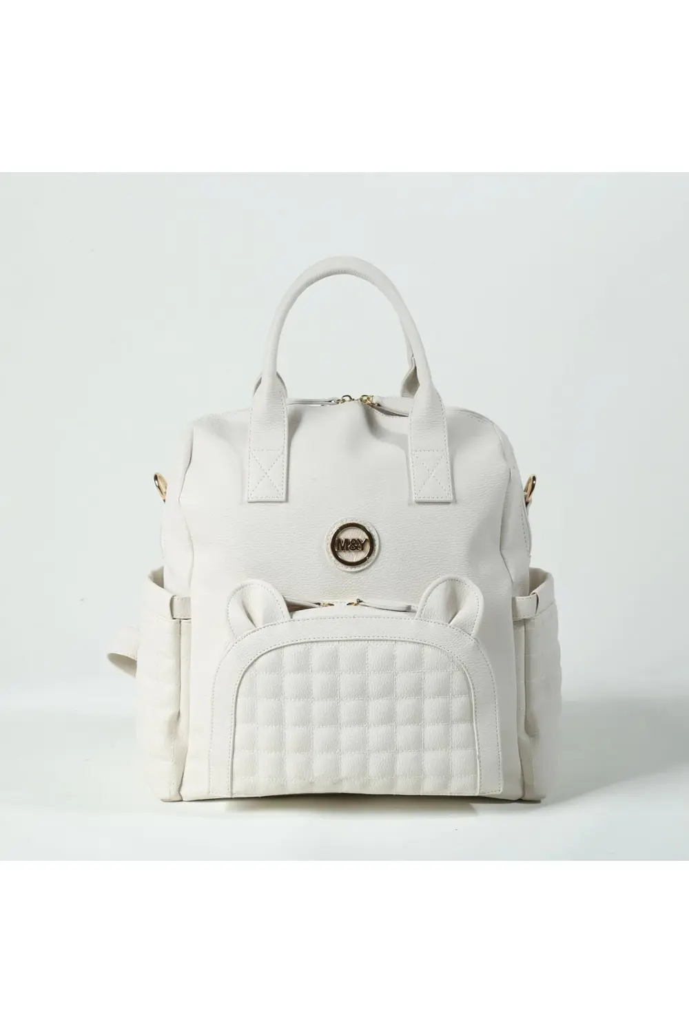 M&y Kitty Deri Anne Bebek Bakım Sırt Çantası 7271 Krem