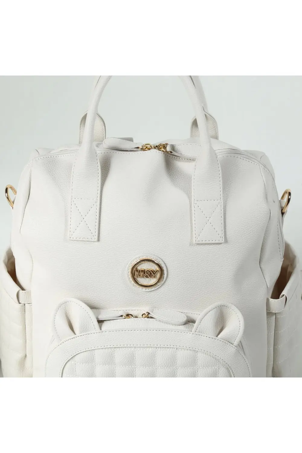 M&y Kitty Deri Anne Bebek Bakım Sırt Çantası 7271 Krem