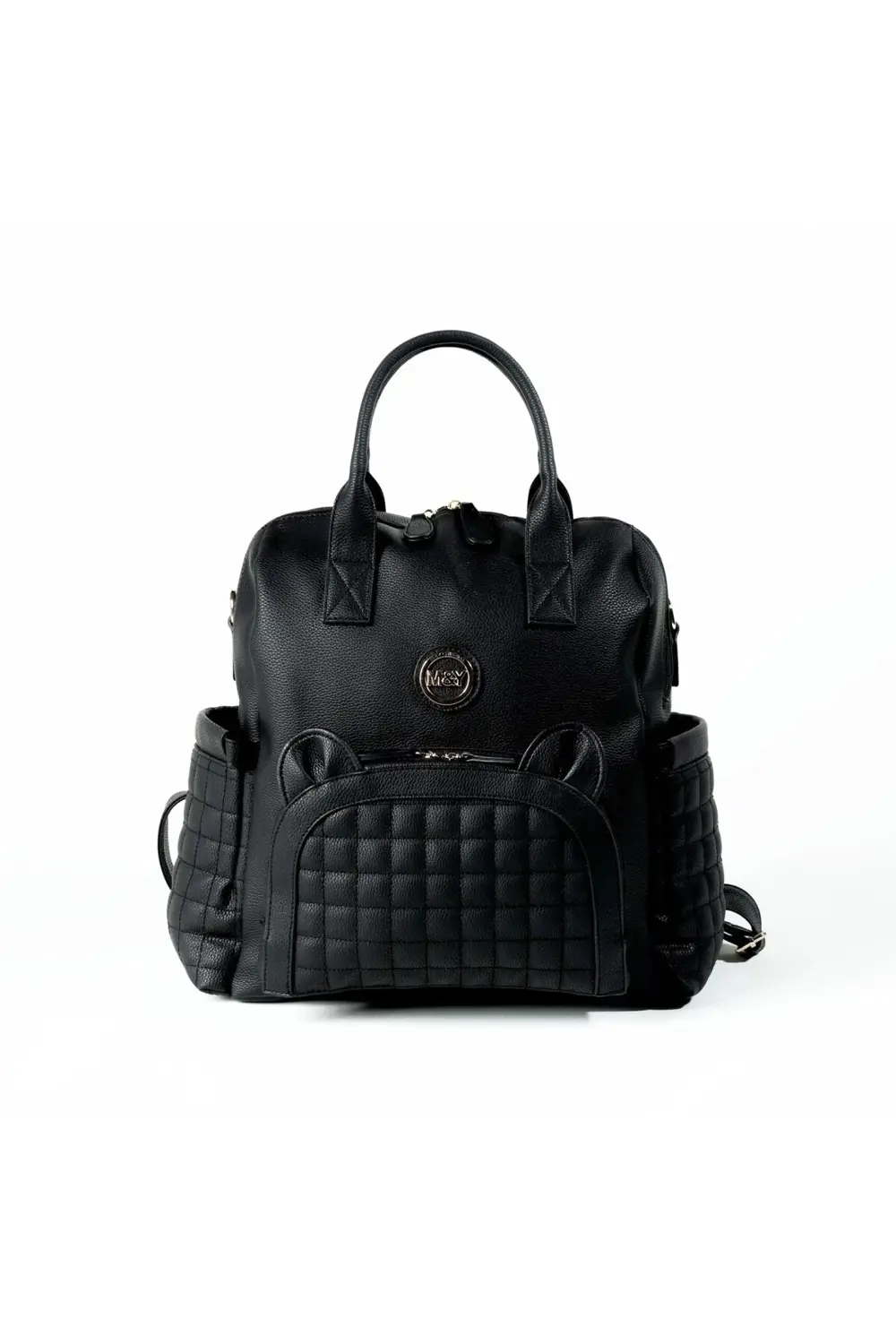 M&y Kitty Deri Anne Bebek Bakım Sırt Çantası 7271 Siyah/ Bay Her