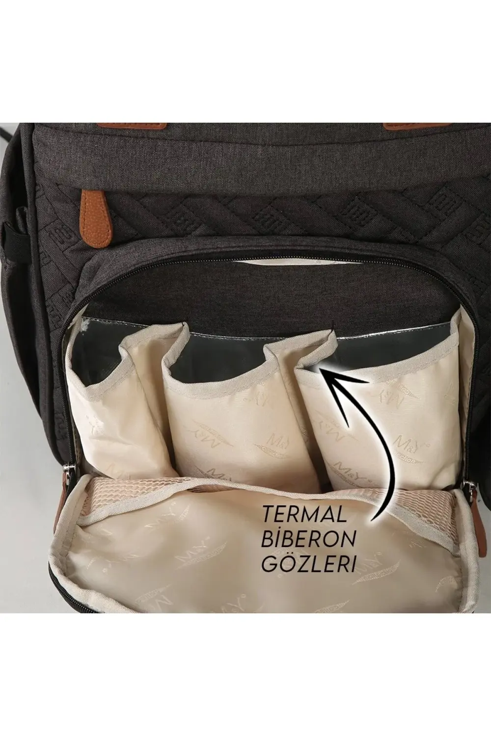 M&Y Lucky Anne Bebek Bakım Sırt Çantası 6690 Siyah