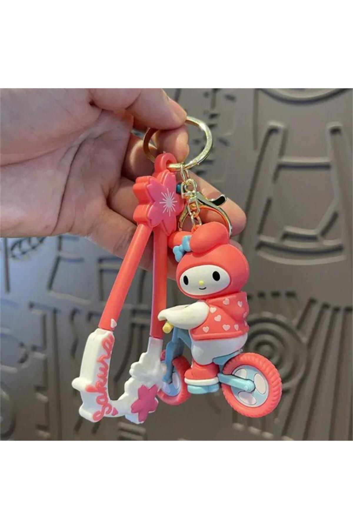 My Melody Bcycle Team Silikon Anahtarlık