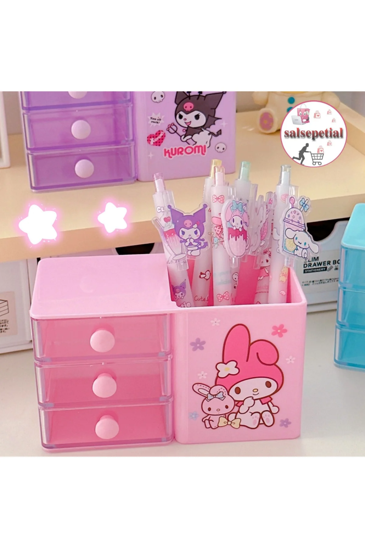 My Melody Kalem Kutusu Masaüstü Kalemlik My Melody Çekmeceli Kale