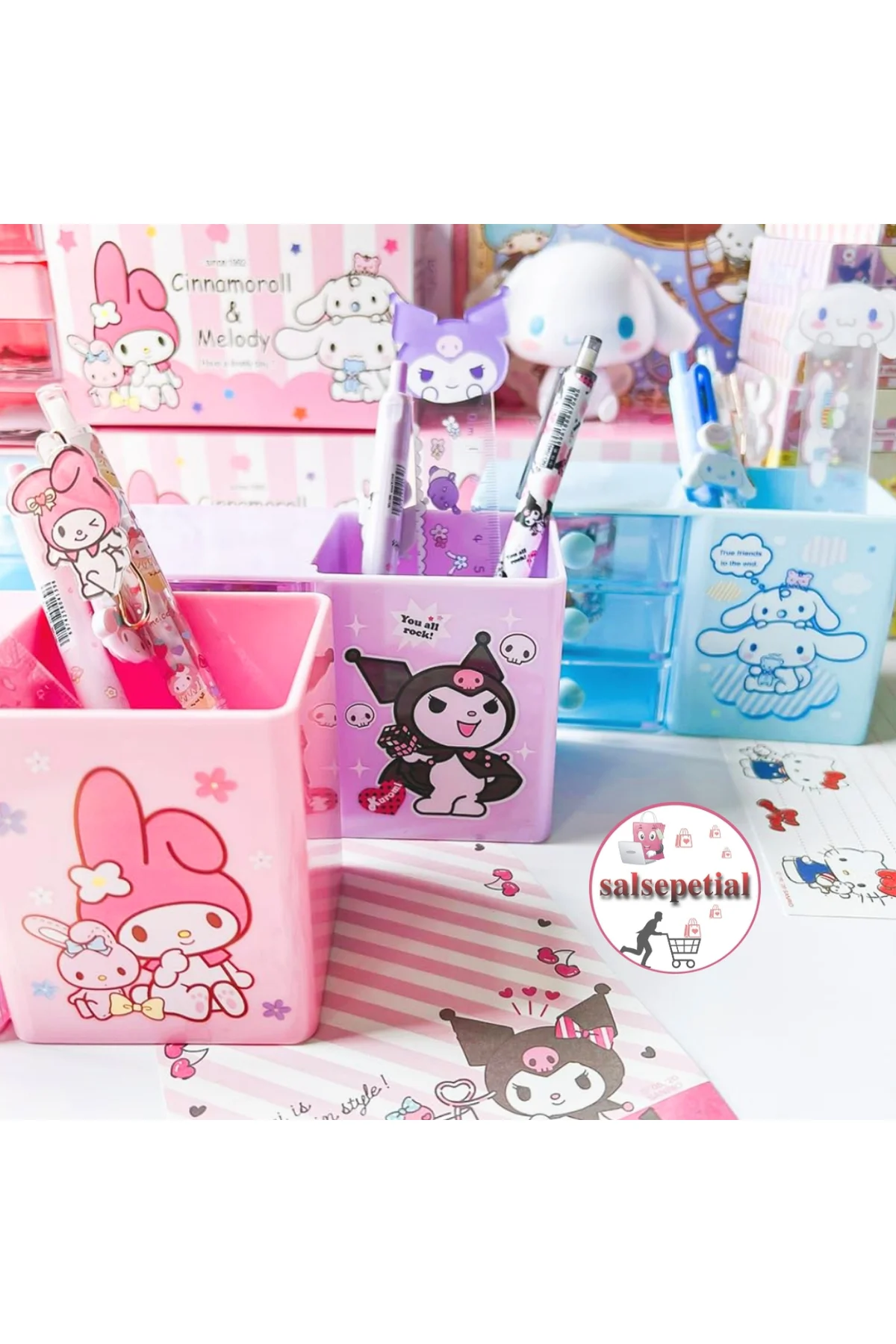 My Melody Kalem Kutusu Masaüstü Kalemlik My Melody Çekmeceli Kale