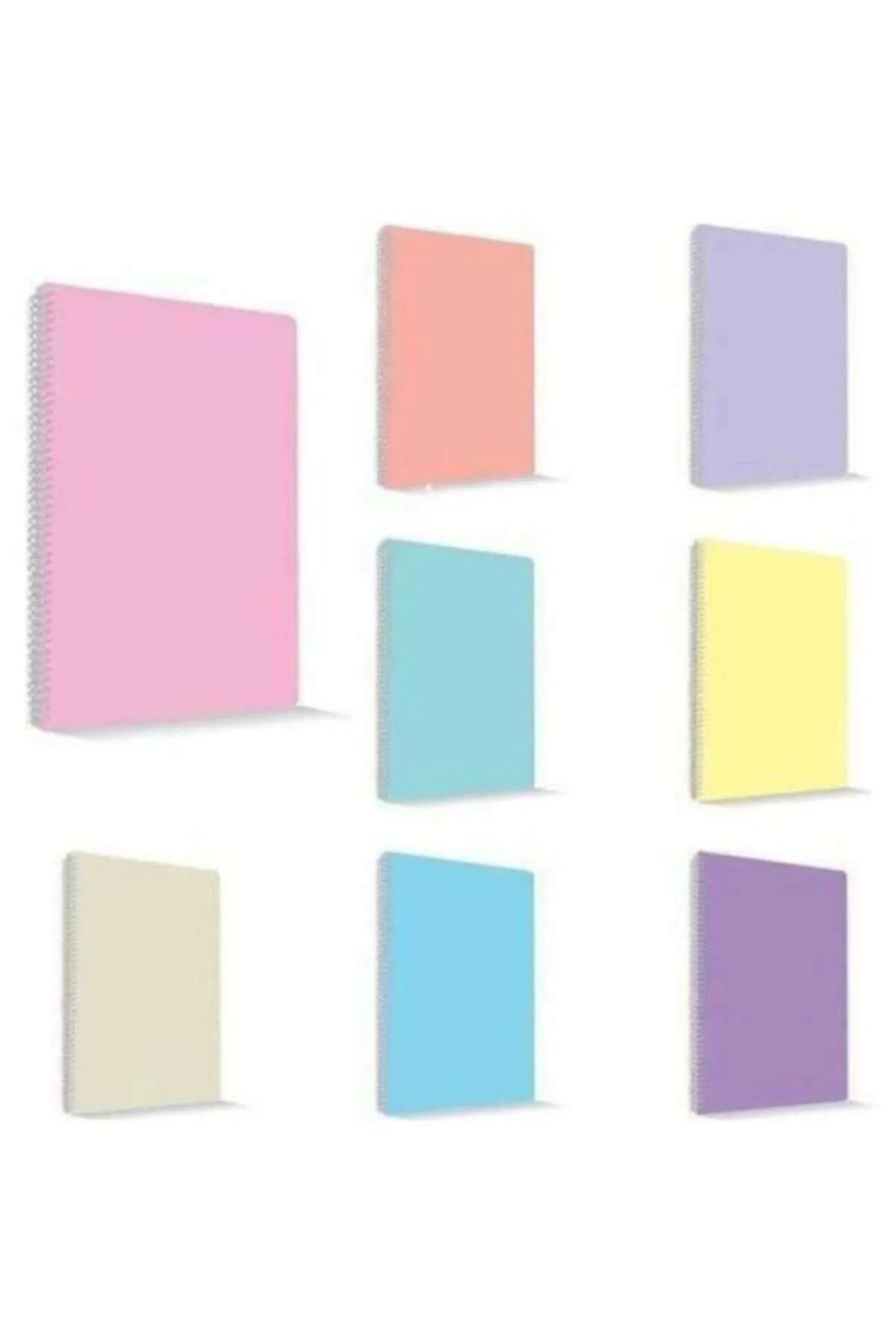 My Note Flex Pastel A4 60 Yaprak Kareli Spiralli Plastik Kapak