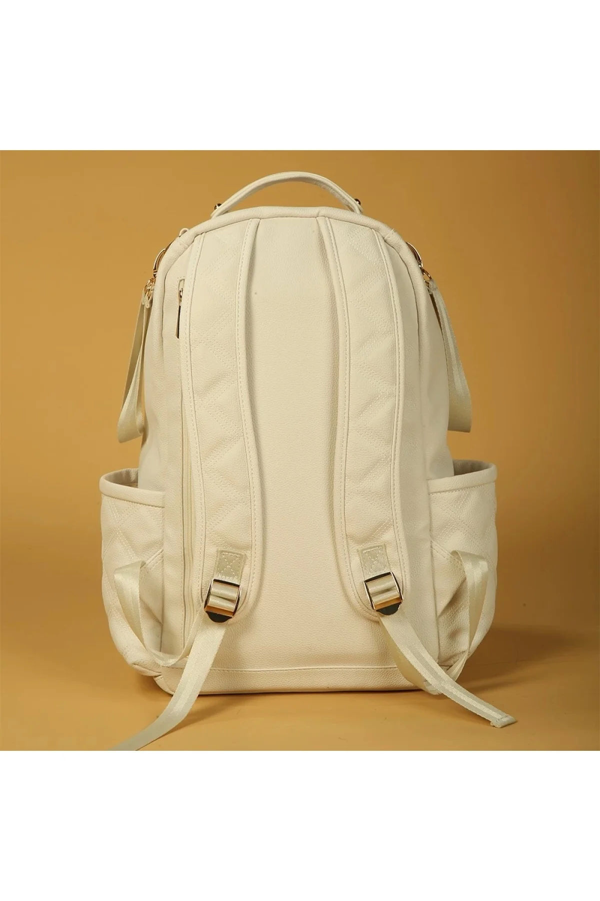 M&Y Oeste Deri Anne Bebek Bakım Sırt Çantası 7300 Krem