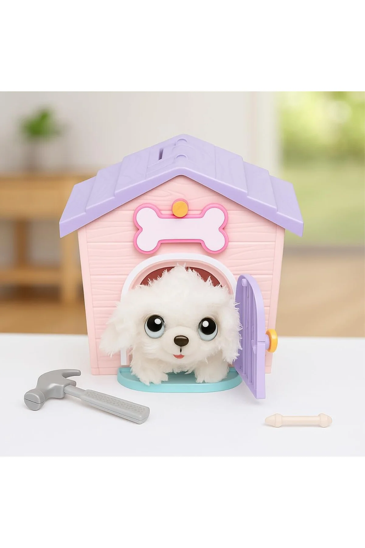 My Puppy's Home Minis - Pink & Purple Home | Peluş Oyuncak ve Köpek Kulübesi Oyun Seti.