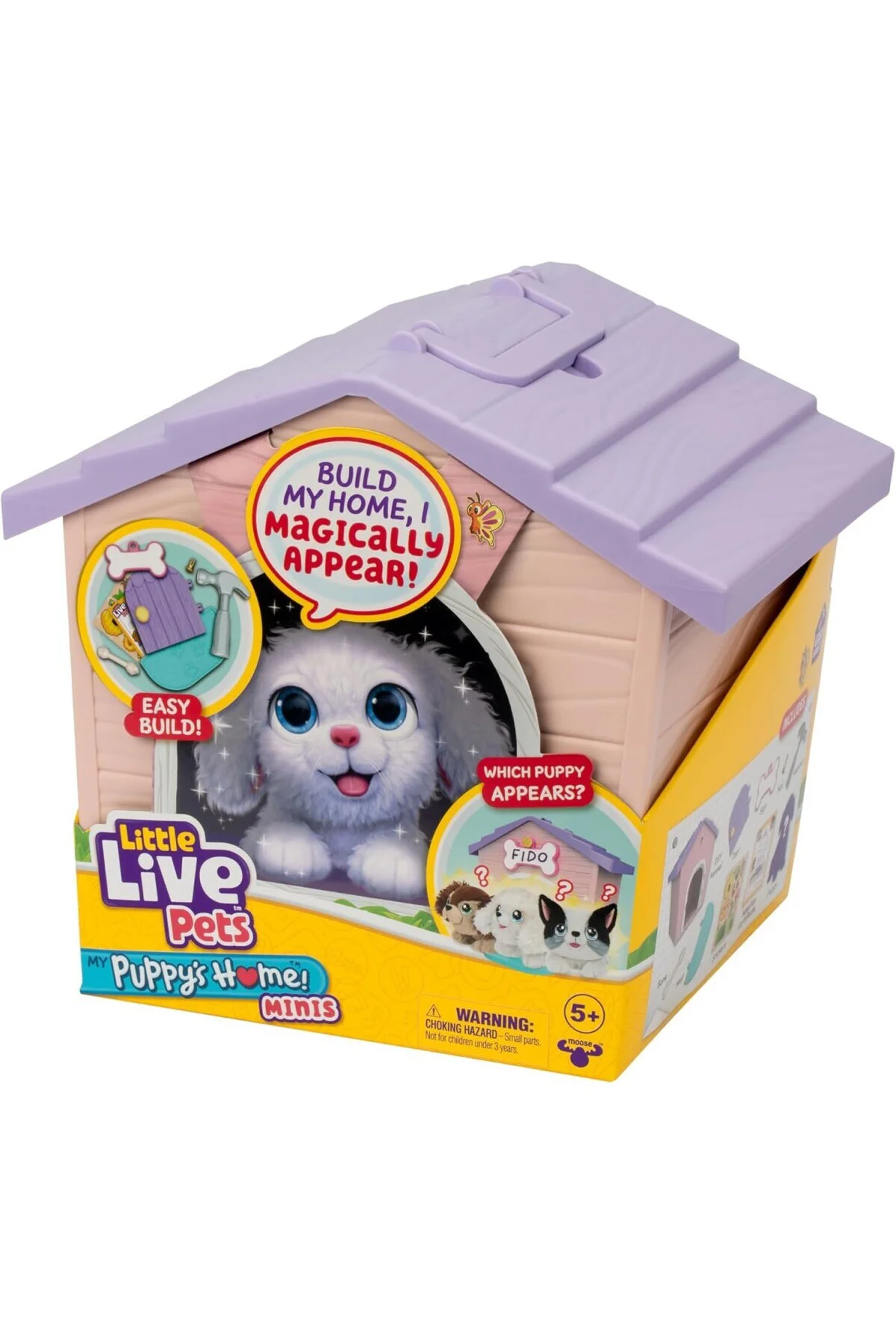My Puppy's Home Minis - Pink & Purple Home | Peluş Oyuncak ve Köpek Kulübesi Oyun Seti.
