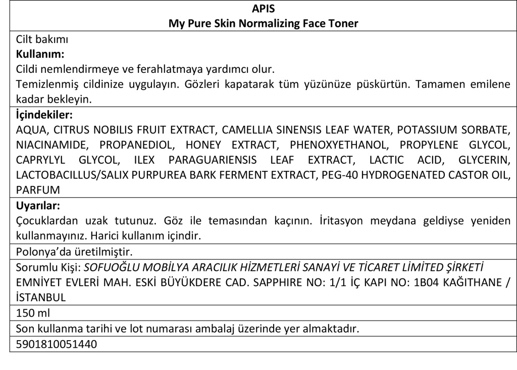 Apis Natural Cosmetics My Pure Skin - Hidrojel Peeling & Cilt Dengeleyici Tonik - 2'Li S