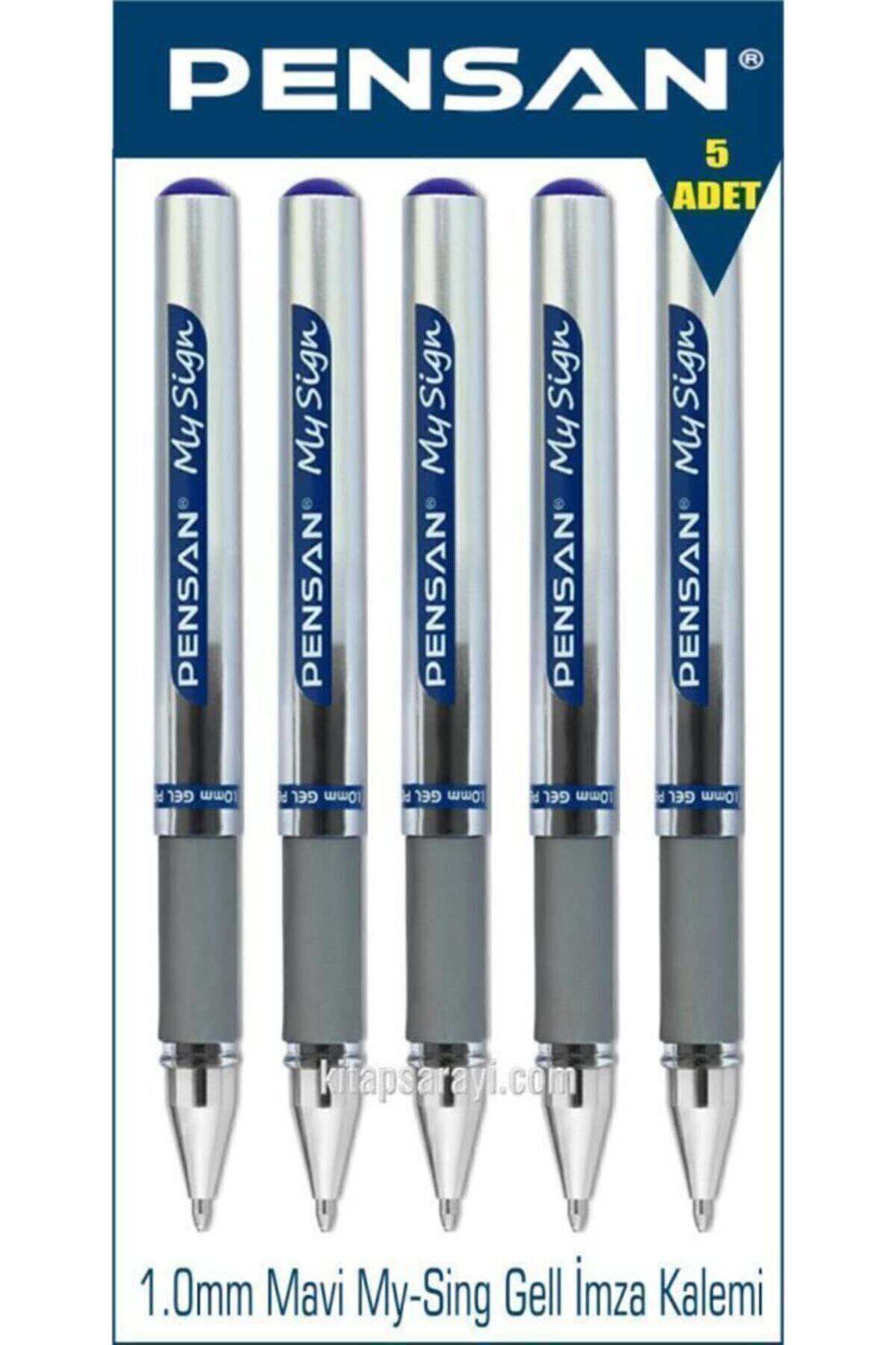 Pensan My-Sing Gel 1.0 Mm Mavi Roller İmza Kalemi 5 Adet
