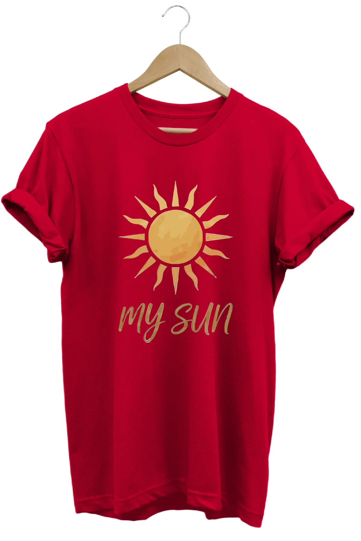 My Sun Yazılı Tişört – Romantik Güneş Tasarımlı Sevgili Tişörtü U