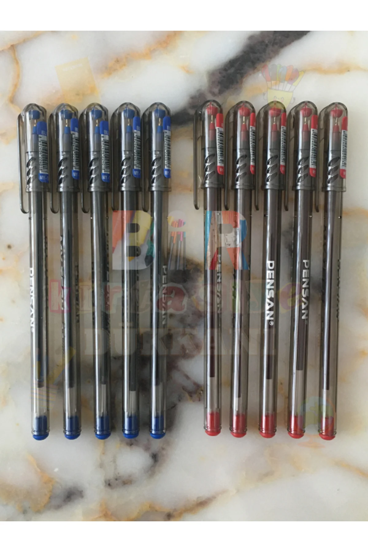 My Tech 0.7mm Tükenmez Kalem 5 Mavi - 5 Kırmızı (10 Adet)