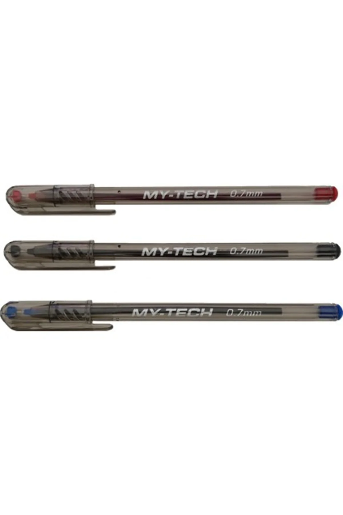 My-Tech 2240 Tükenmez Kalem 0.7mm - Mavi-Siyah-Kırmızı toplam 3 a