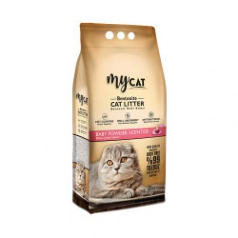 MyCat Bebek Pudralı Bentonit Kedi Kumu İNCE Taneli 10 LT