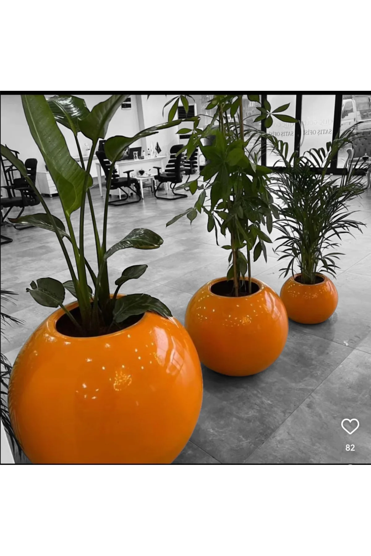 MyDecorZa BOHEM HOME FİBERGLAS BAHÇE ve EV DEKORASYONU SAKSI KÜRE