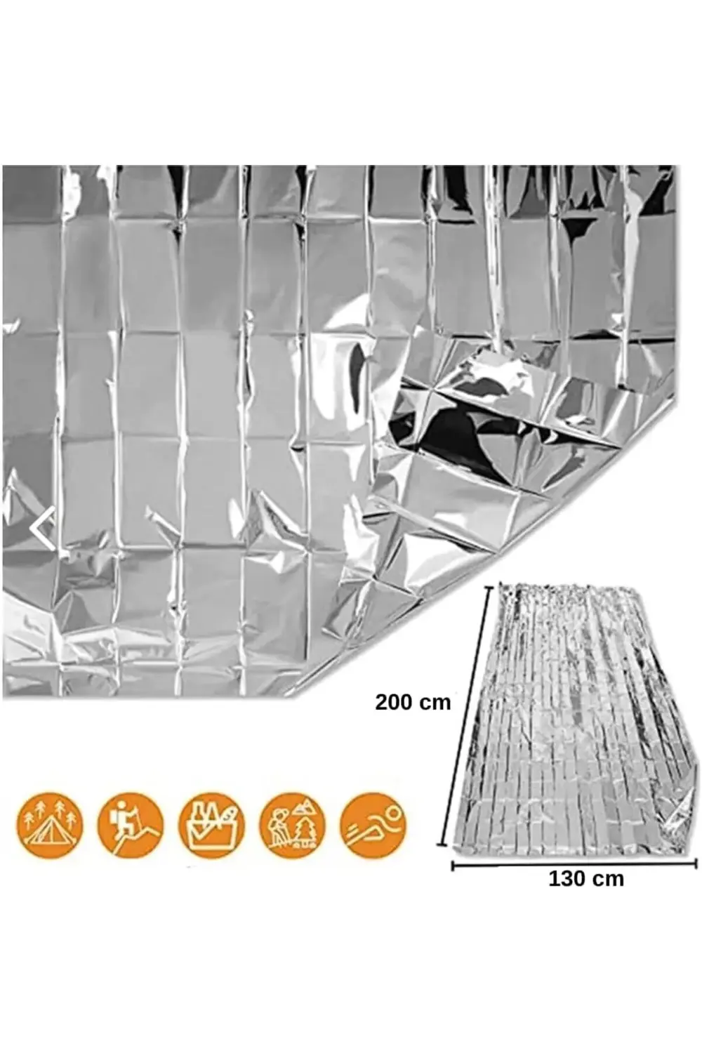 MYFLON 5 adet Acil Durum Battaniyesi, Dayanıklı Kamp Ekipmanları,