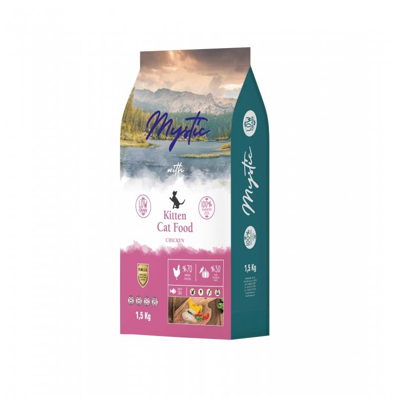 Mystic Az Tahıllı Tavuklu Yavru Kedi Maması 1,5 Kg Mystic Az Tahıllı Tavuklu Yavru Kedi Maması 1,5 Kg