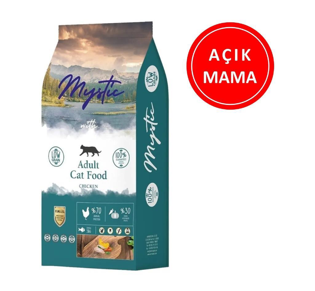Mystic Az Tahıllı Tavuklu Yetişkin Kedi Maması 1 Kg AÇIK Mystic Az Tahıllı Tavuklu Yetişkin Kedi Maması 1 Kg AÇIK