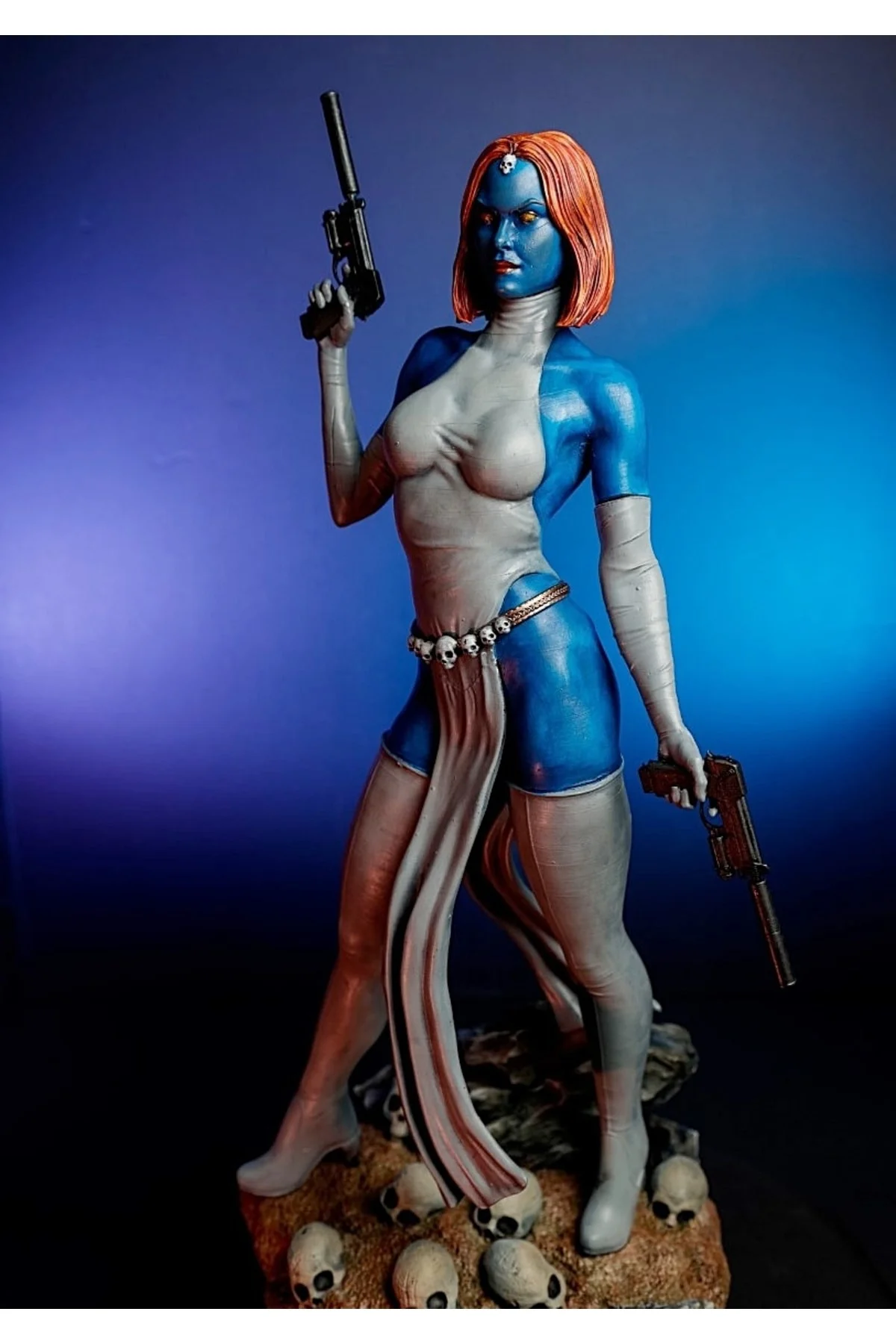 Mystique X-men Double Guns Boyalı Figür 25 Cm (DEV BOY)